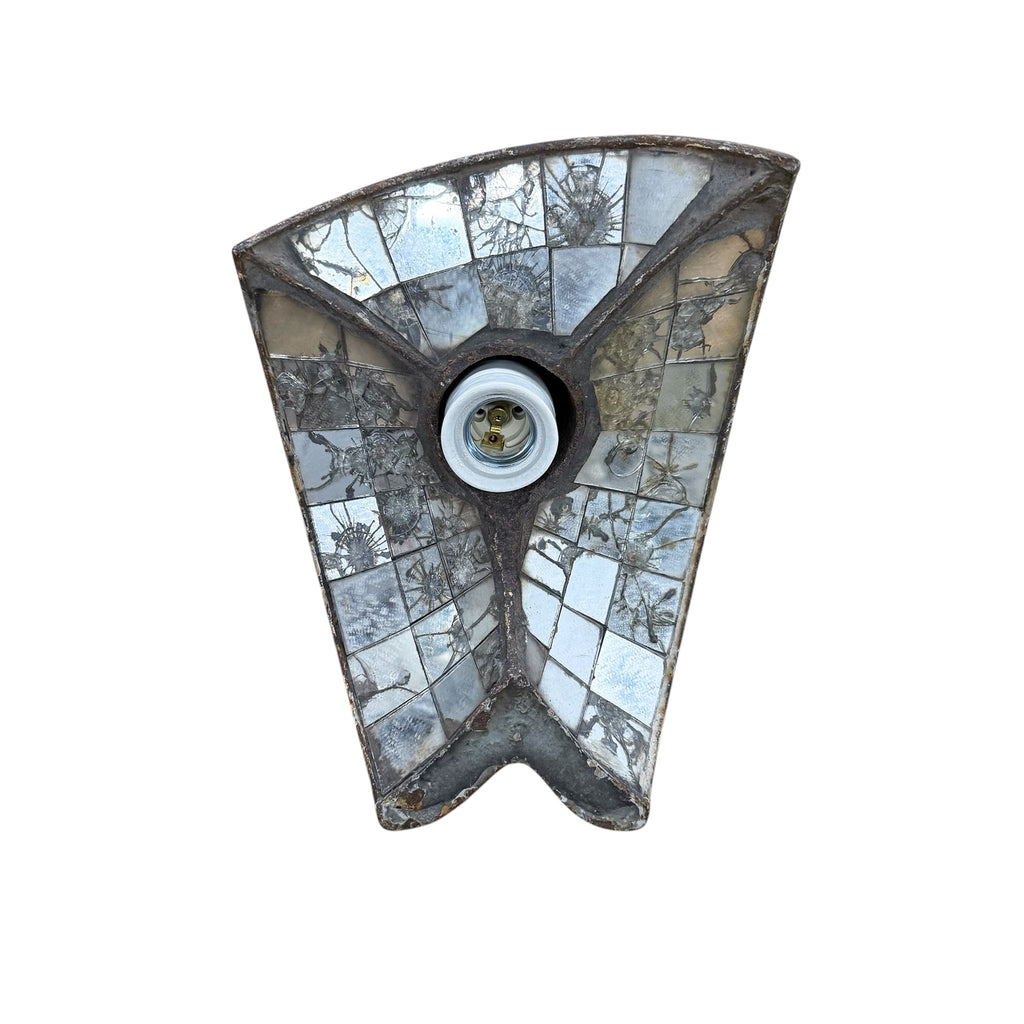 Nr. 2 Vintage industriële spiegelende hanglamp van Esla