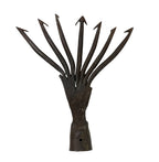 Set of 5 antique eel fishing spears wrought iron
