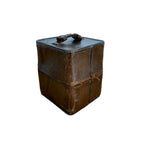 Antique Travel Perfume Bottles in Leather Case