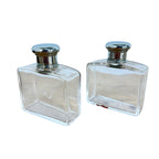 Antique Travel Perfume Bottles in Leather Case