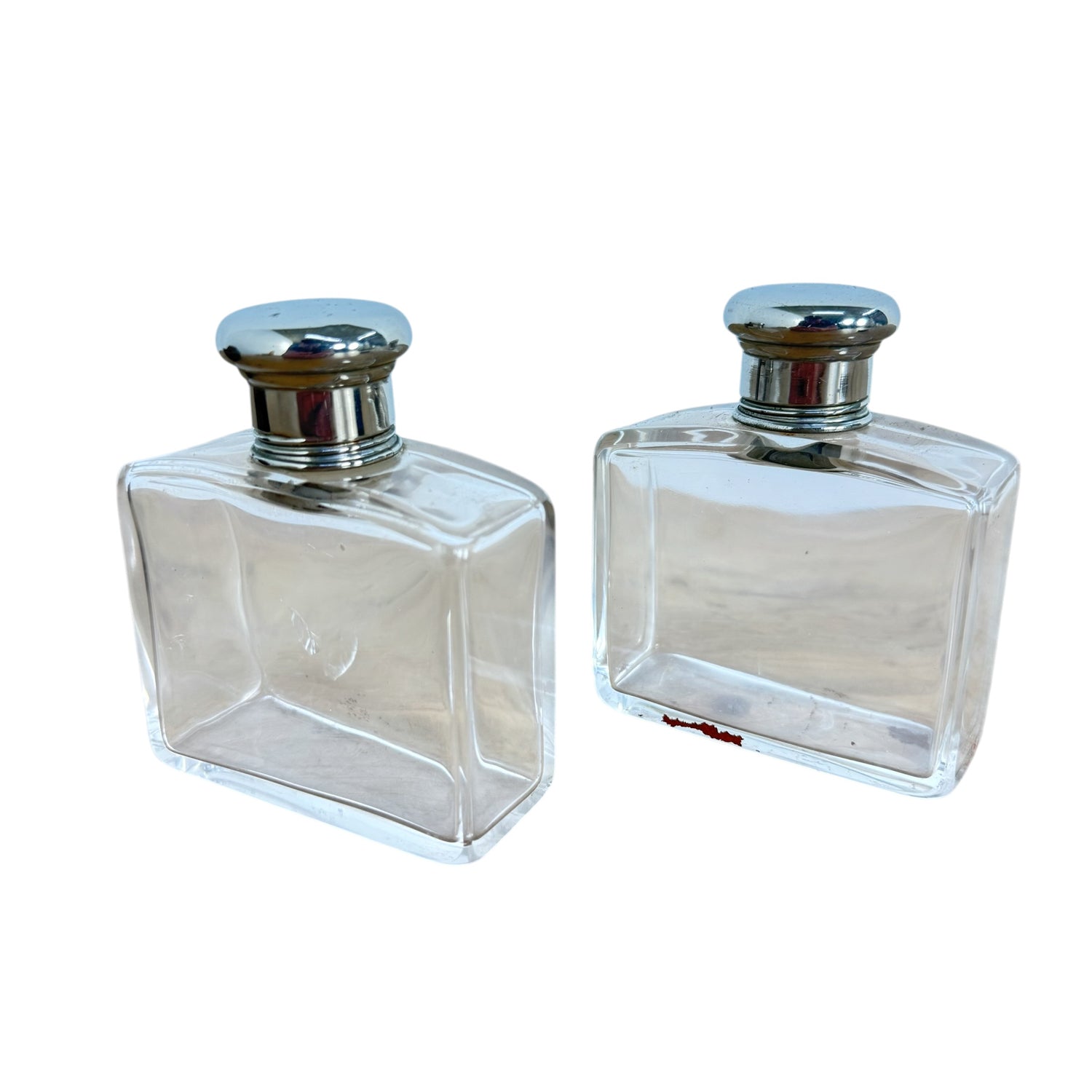 Antique Travel Perfume Bottles in Leather Case