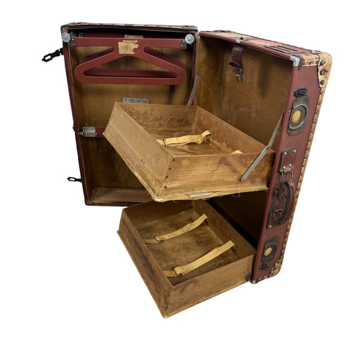 Antique French Bardet-Loiseau Travel Trunk Suitcase