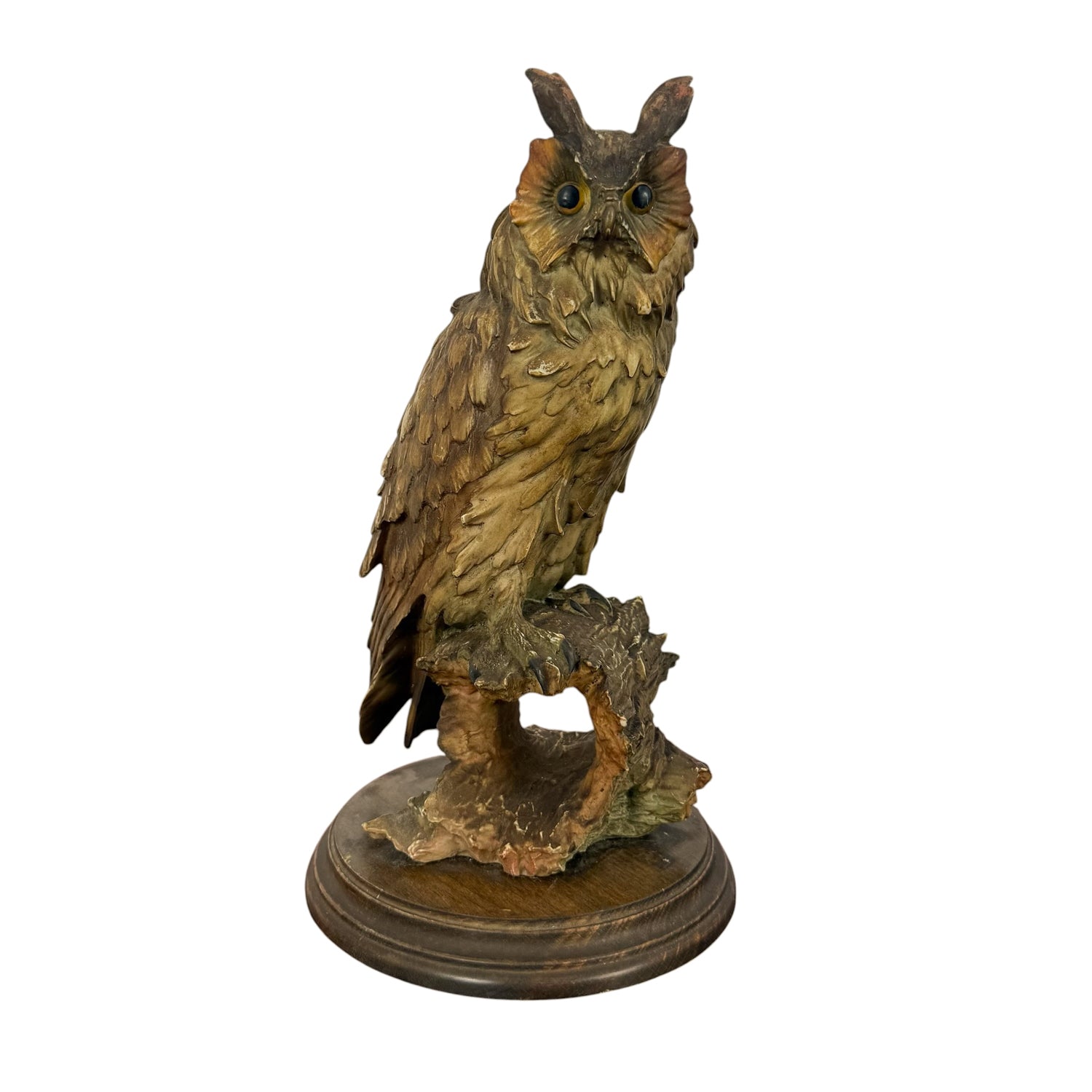 Vintage Uil Sculptuur door J. Juarez