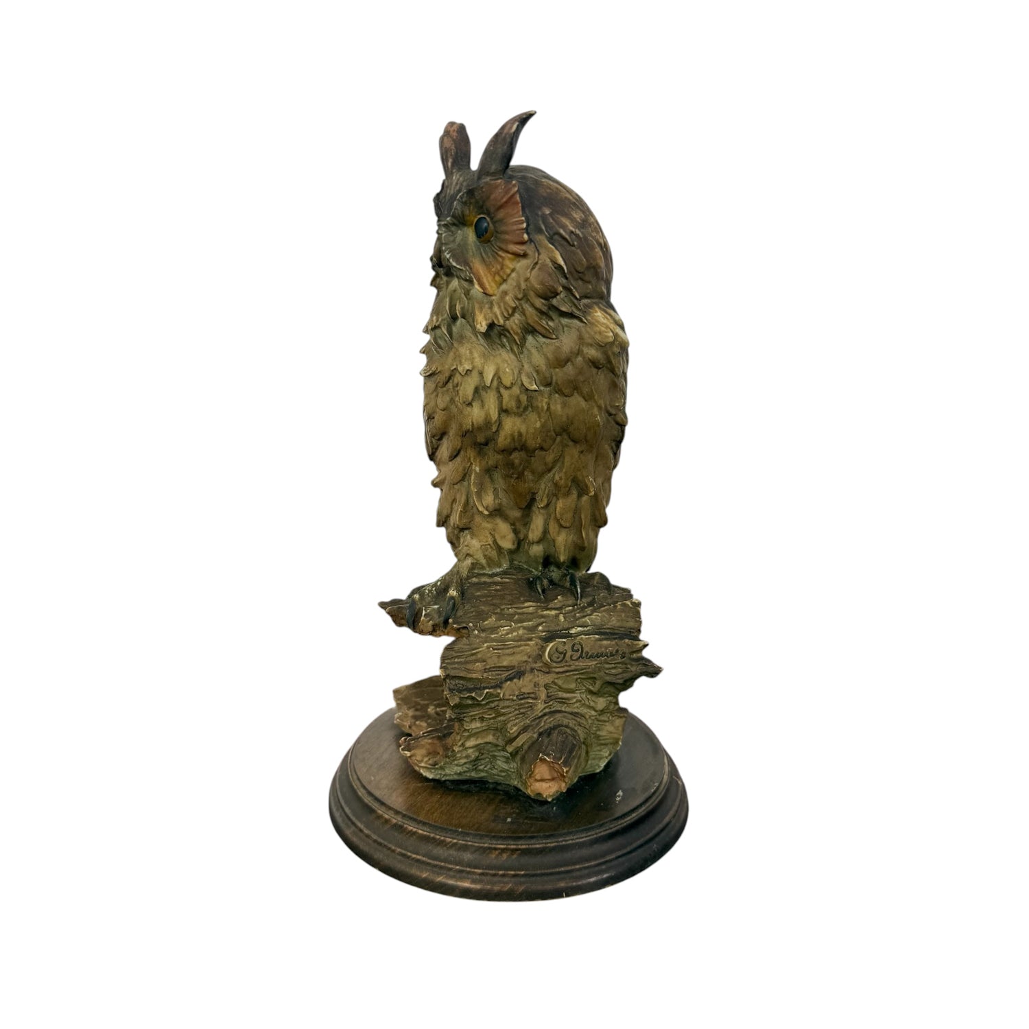 Vintage Uil Sculptuur door J. Juarez