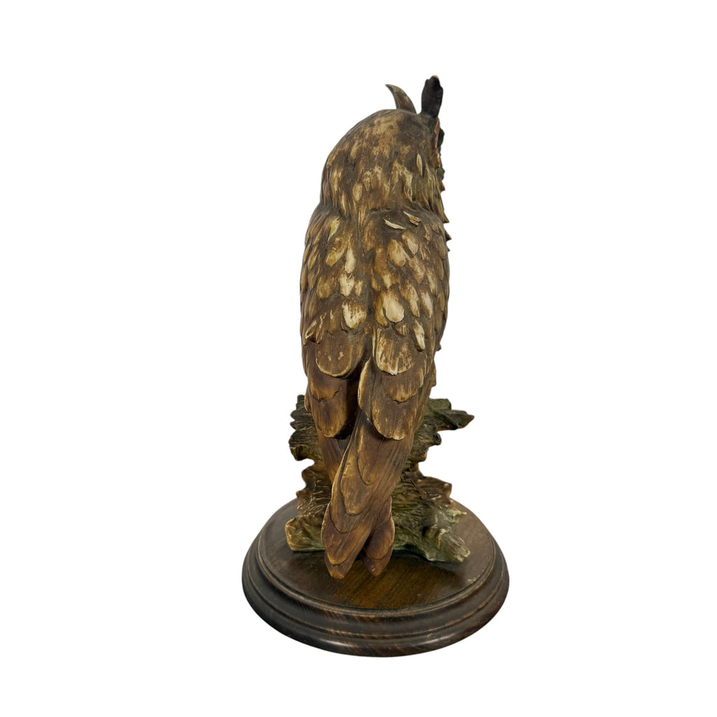 Vintage Uil Sculptuur door J. Juarez