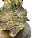 Vintage Uil Sculptuur door J. Juarez