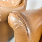 Set of 2 Vintage Cognac Leather Armchairs