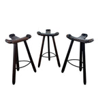 Set of 3 Vintage Spanish Brutalist Marbella Stools