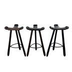 Set of 3 Vintage Spanish Brutalist Marbella Stools