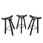 Set of 3 Vintage Spanish Brutalist Marbella Stools