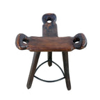 Set of 3 Vintage Spanish Brutalist Marbella Stools
