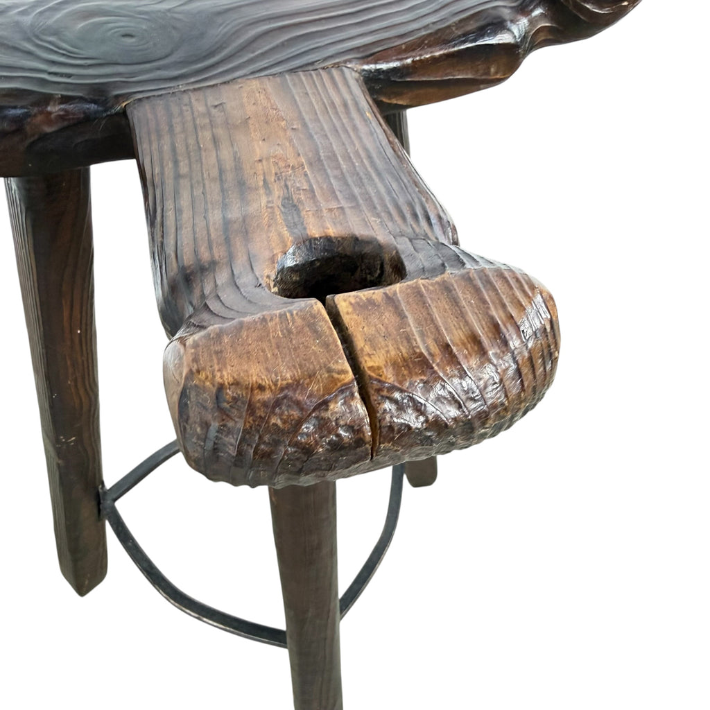 Set of 3 Vintage Spanish Brutalist Marbella Stools