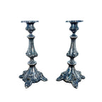 Pair of Art Nouveau Silver-Plated Candlesticks