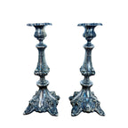 Pair of Art Nouveau Silver-Plated Candlesticks