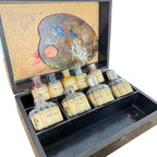 Antique Pyrography Paint Set in Wooden Case