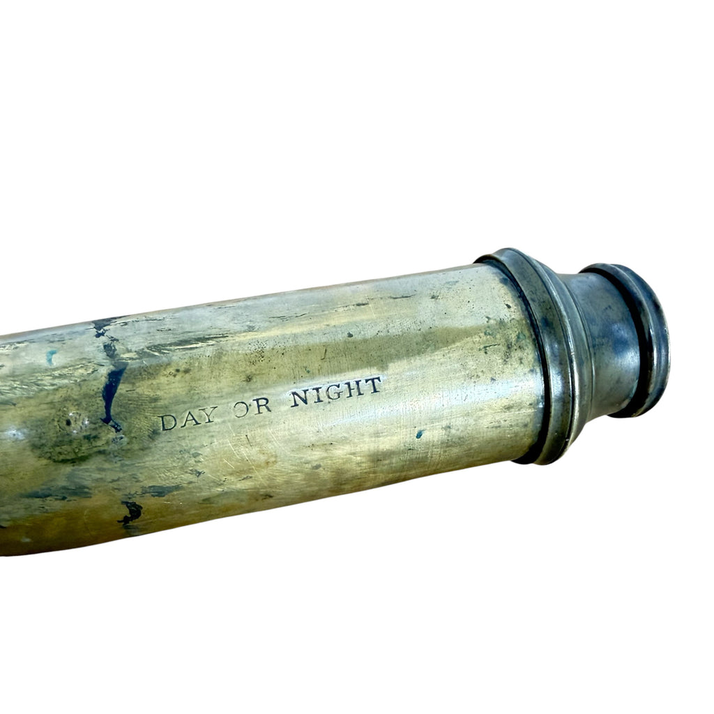 Antique Brass And Wood Telescope