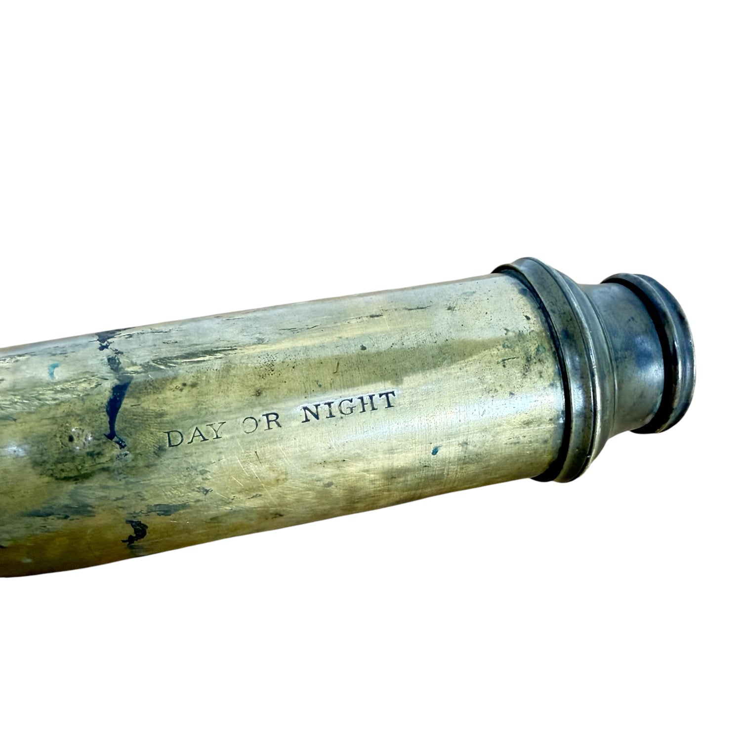 Antique Brass And Wood Telescope