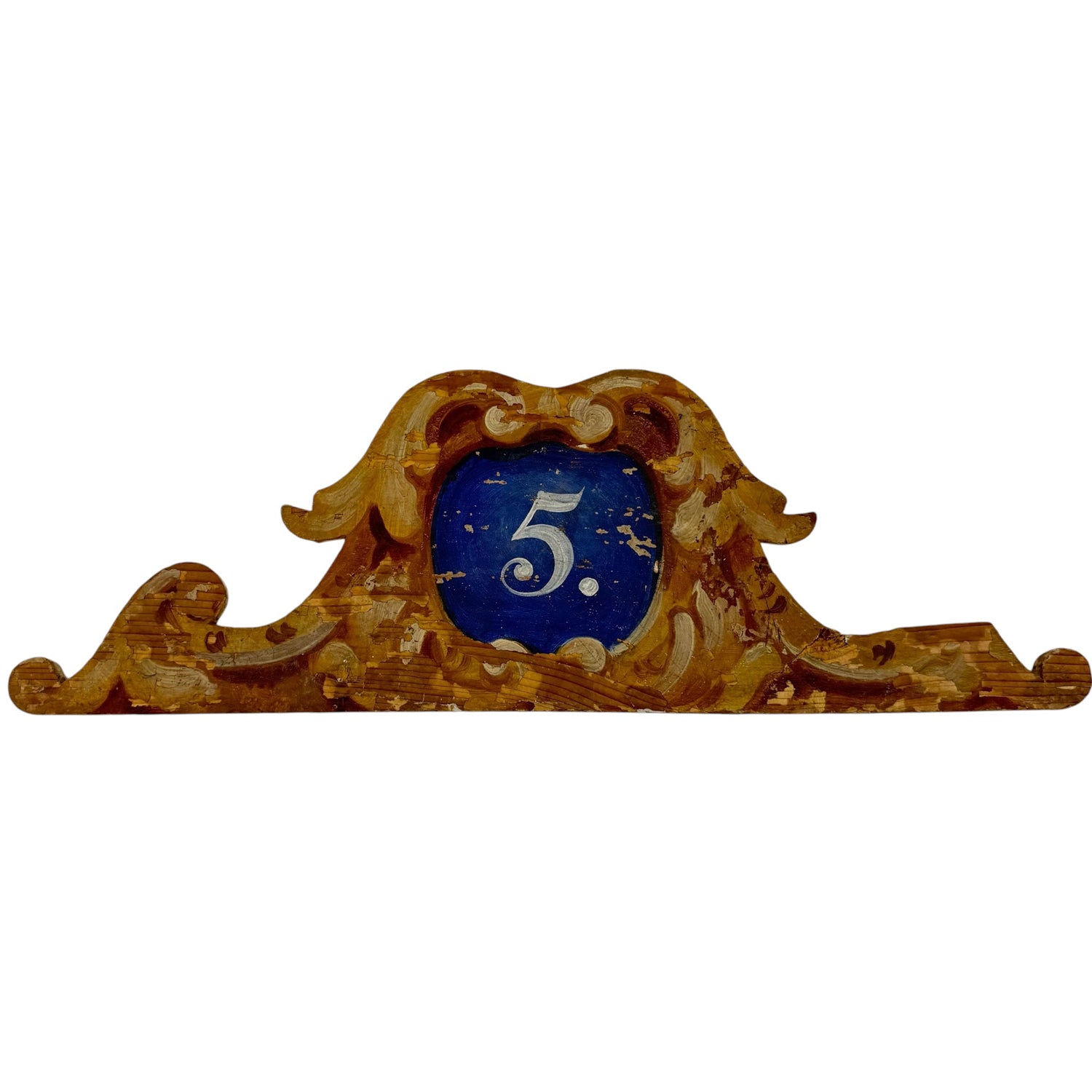 Vintage Fairground Number Sign No. 5