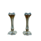 Pair of Art Nouveau Silver-Plated Bud Vases
