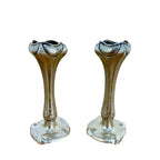 Pair of Art Nouveau Silver-Plated Bud Vases