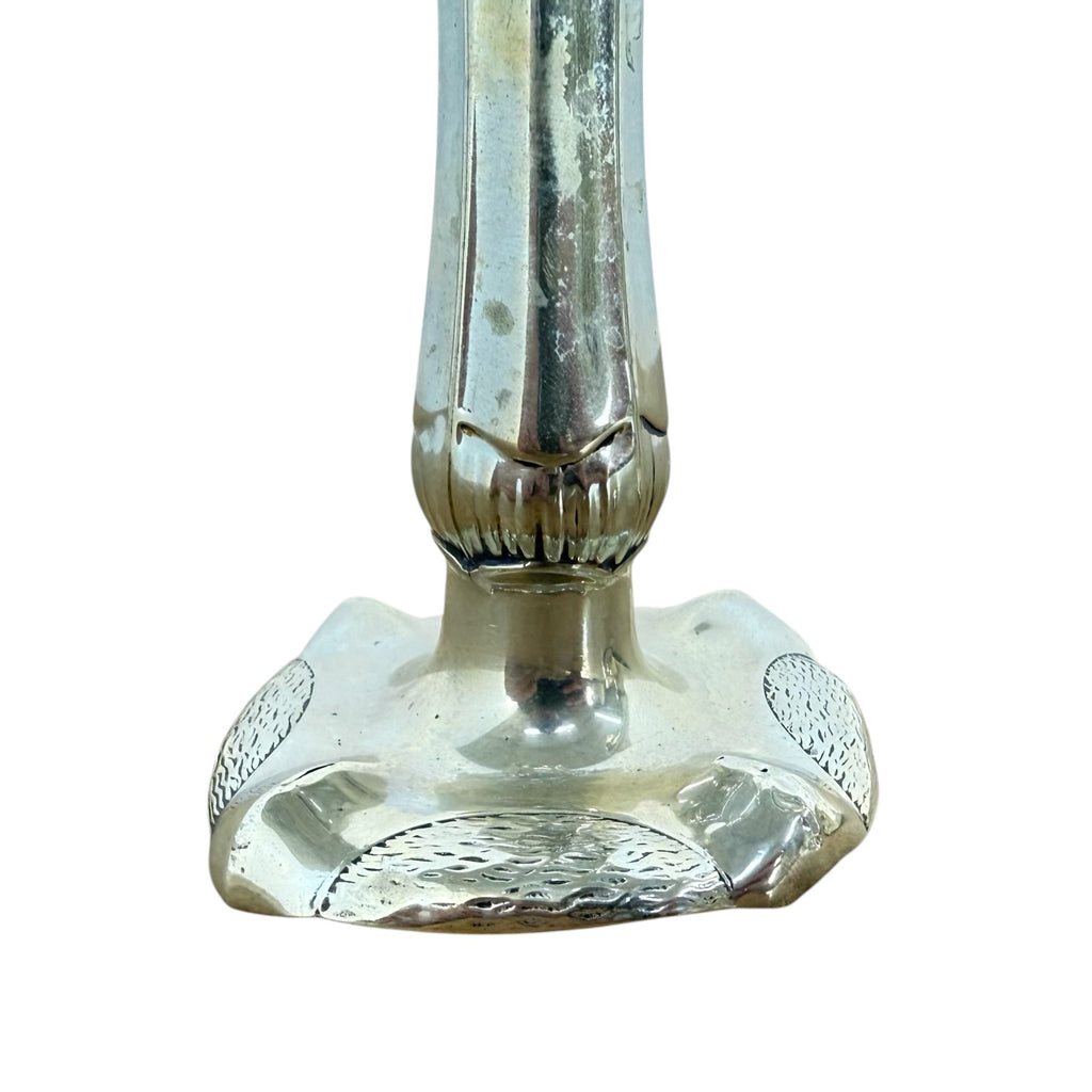 Paar antieke verzilverde budvazen – Art Nouveau stijl