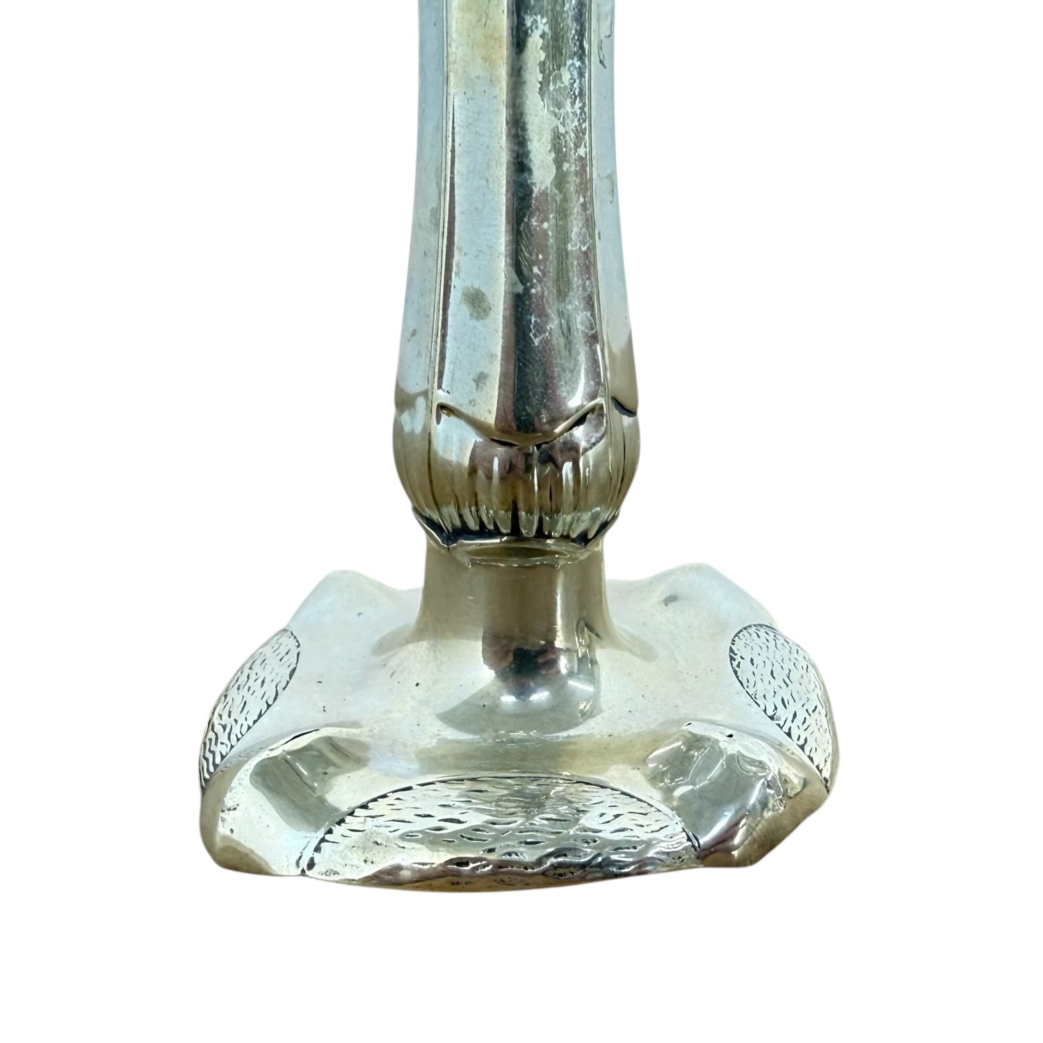 Paar antieke verzilverde budvazen – Art Nouveau stijl